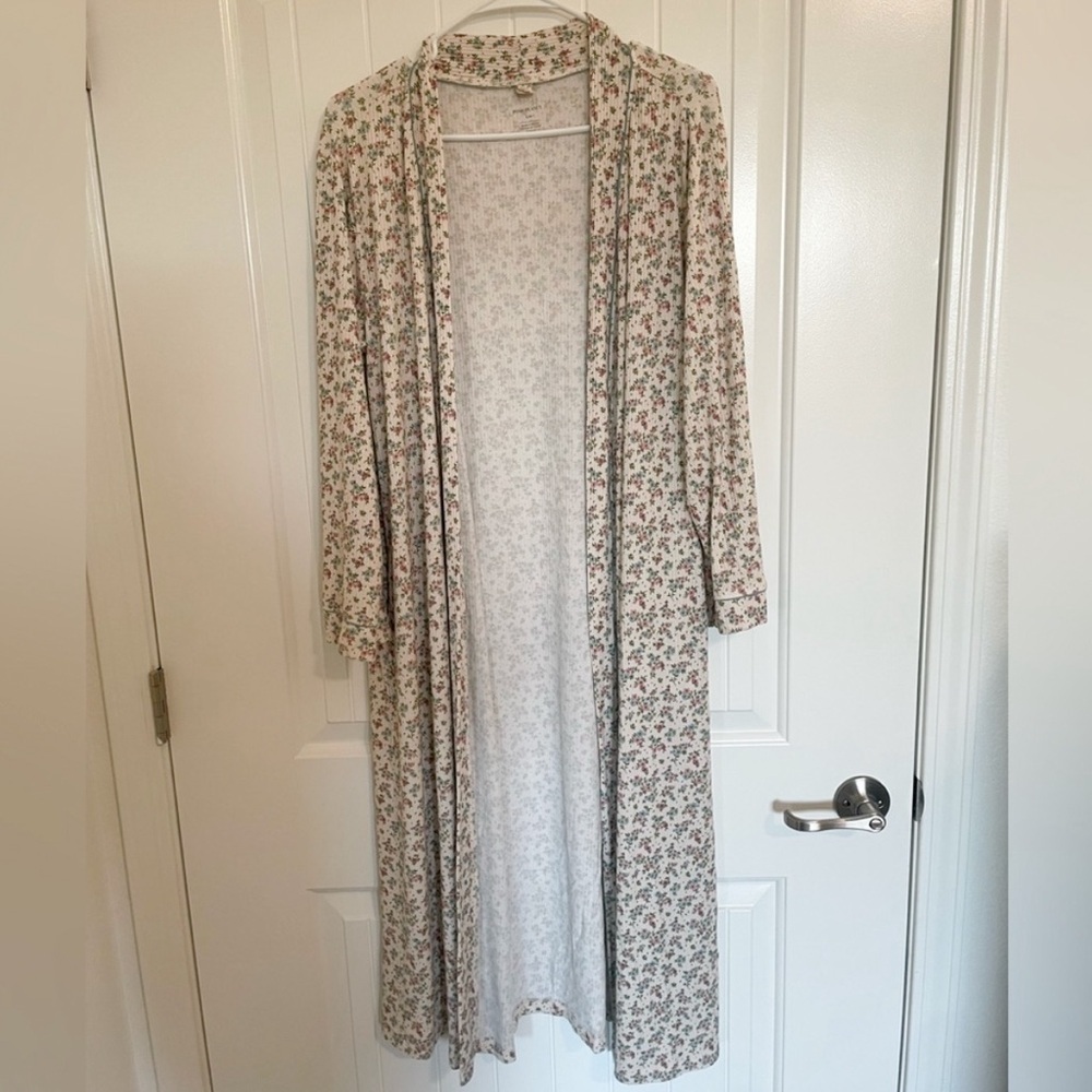 Posh Peanut floral romantic Cottagecore ribbed tie robe size s/m